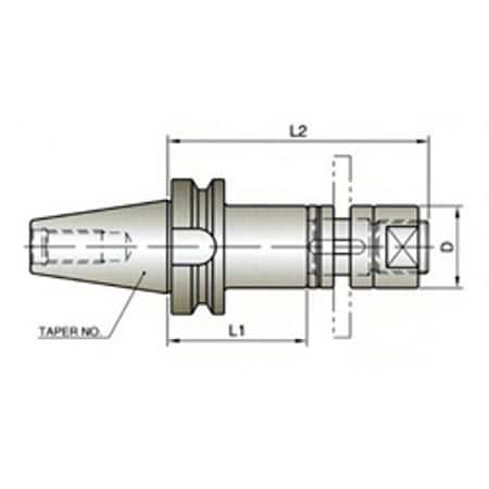 Yg-1 Tool Bt40 1" Stub Mill Holder PH014